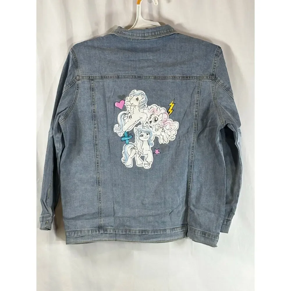 My Little Pony Girls Denim Jacket, Blue, Size XXL, NWT